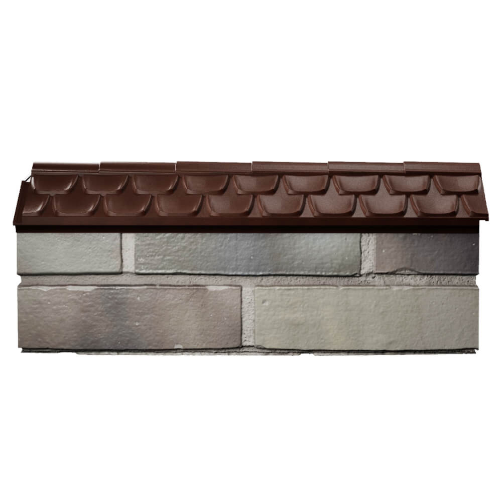 Парапет Zking Эльбрус Коричневый с посадкой на 0.5 кирпича (130мм) в Саяногорске фото