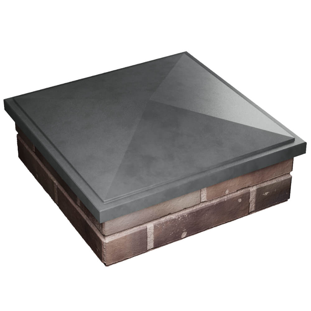 Колпак Zking БонаМоно Серый на столб 2х2 кирпича (515х515, 530х530мм) в Саяногорске фото