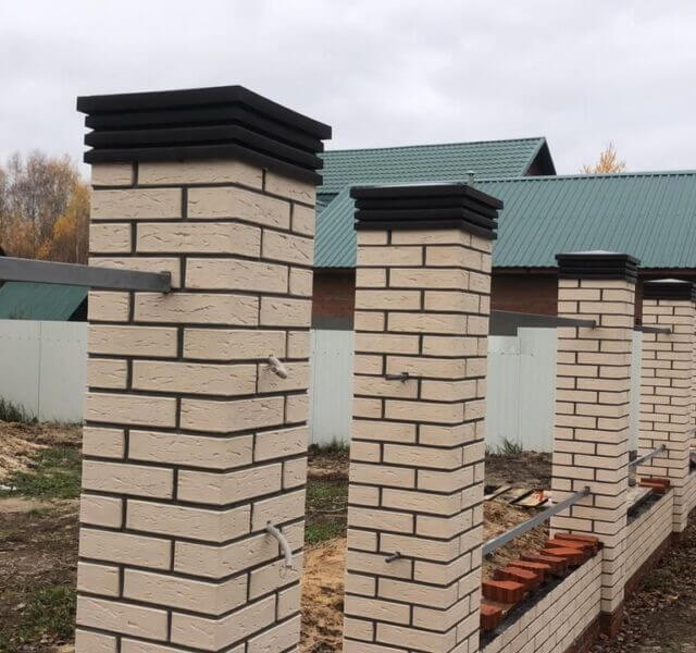 Колпак Zking Бона ХайТек Коричневый на столб 1.5х1.5 кирпича (385х385мм) в Саяногорске фото