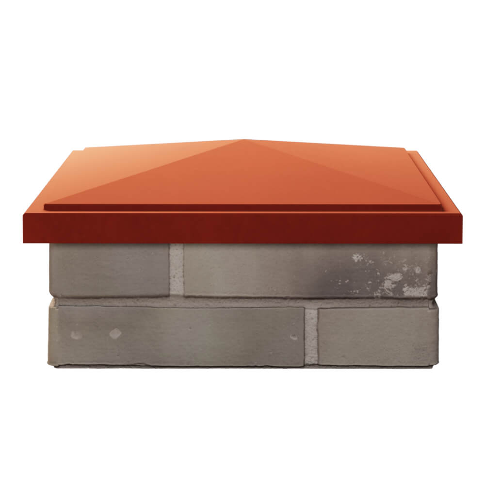 Колпак Zking БонаМоно Красный на столб 1.5х1.5 кирпича (385х385, 400х400мм) Саяногорск фото