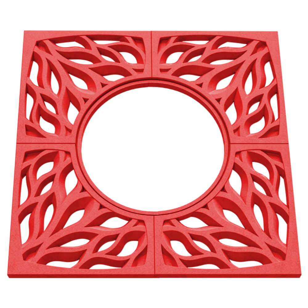 Приствольная решетка для дерева ZKING CRUST 1.2х1.2м Красная в Саяногорске фото