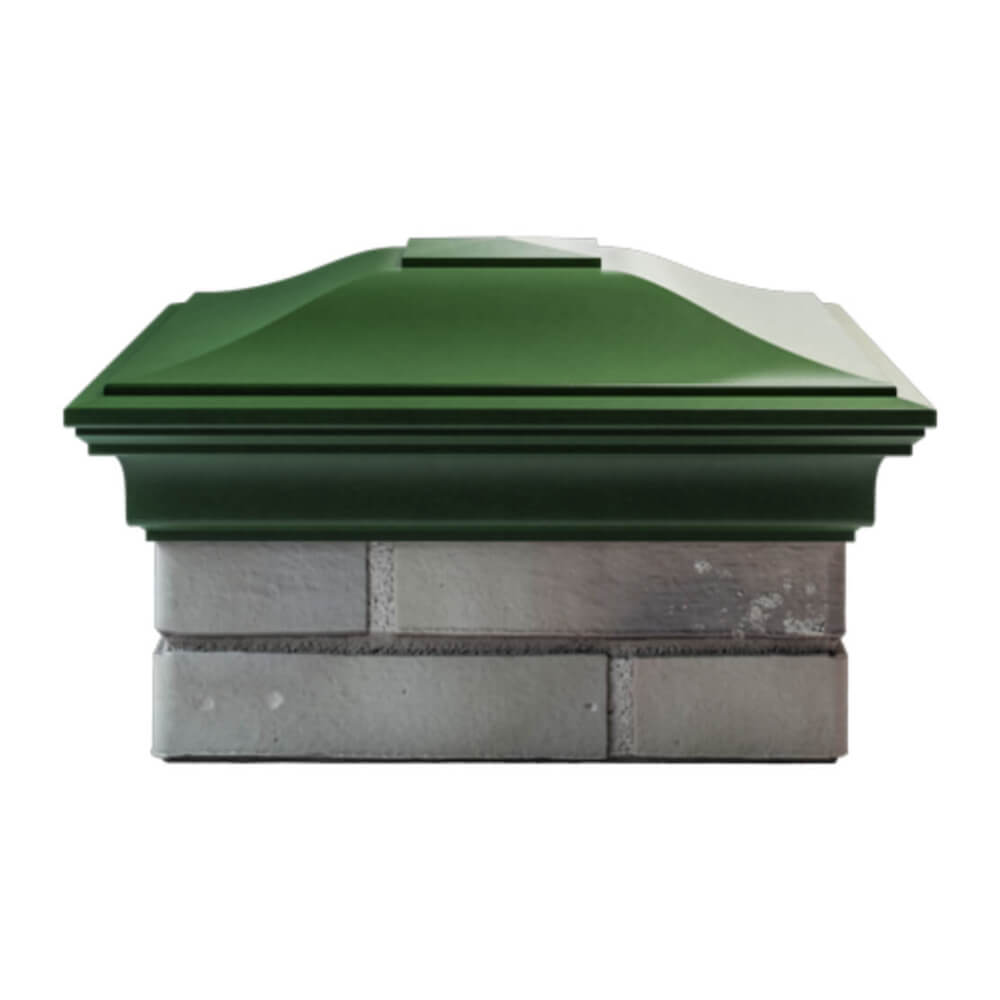 Колпак Zking Монблан Зеленый на столб 1.5х1.5 еврокирпича 0.7НФ (355х355мм) Саяногорск фото