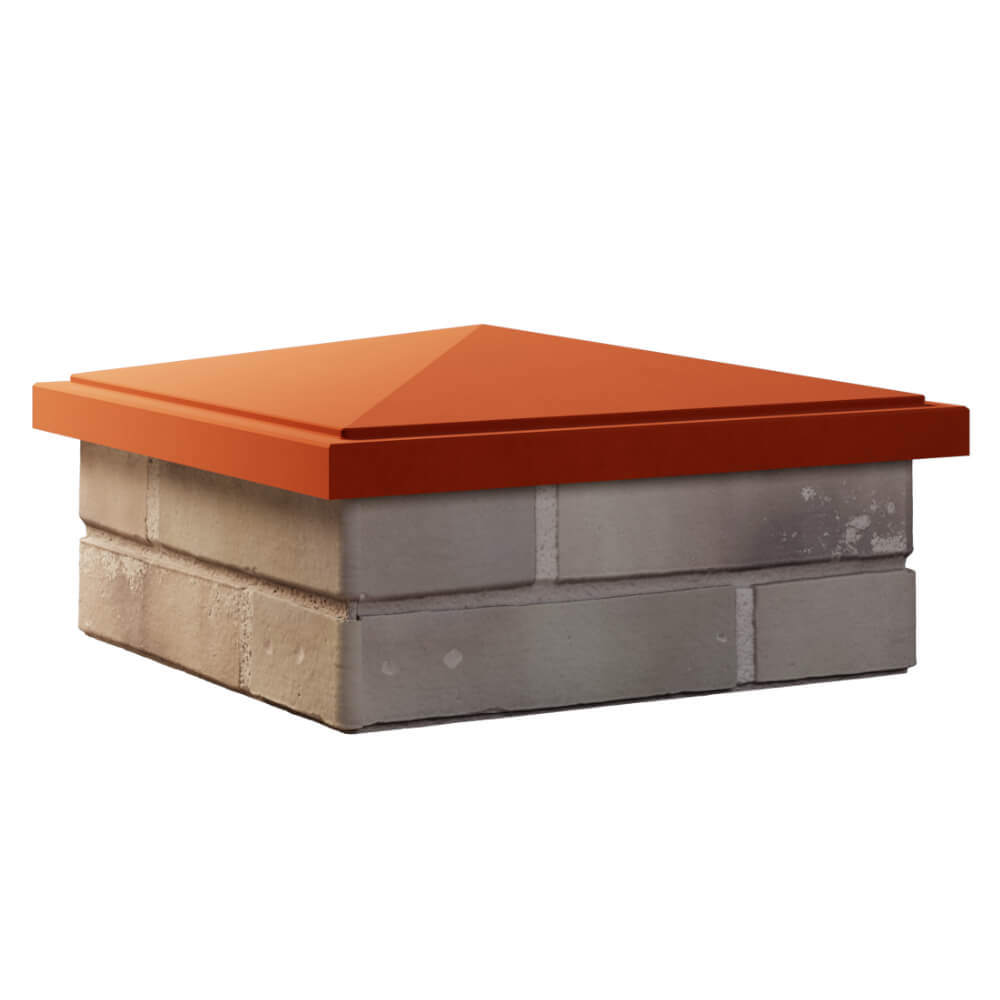 Колпак Zking БонаМоно Красный на столб 1.5х1.5 кирпича (385х385, 400х400мм) в Саяногорске фото