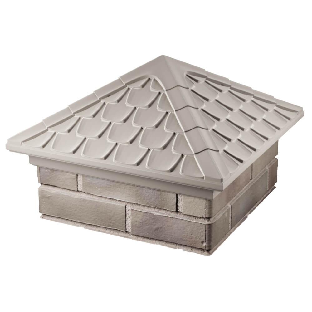 Колпак Zking Эльбрус Бежевый на столб 1.5х1.5 кирпича (385х385мм) в Саяногорске фото