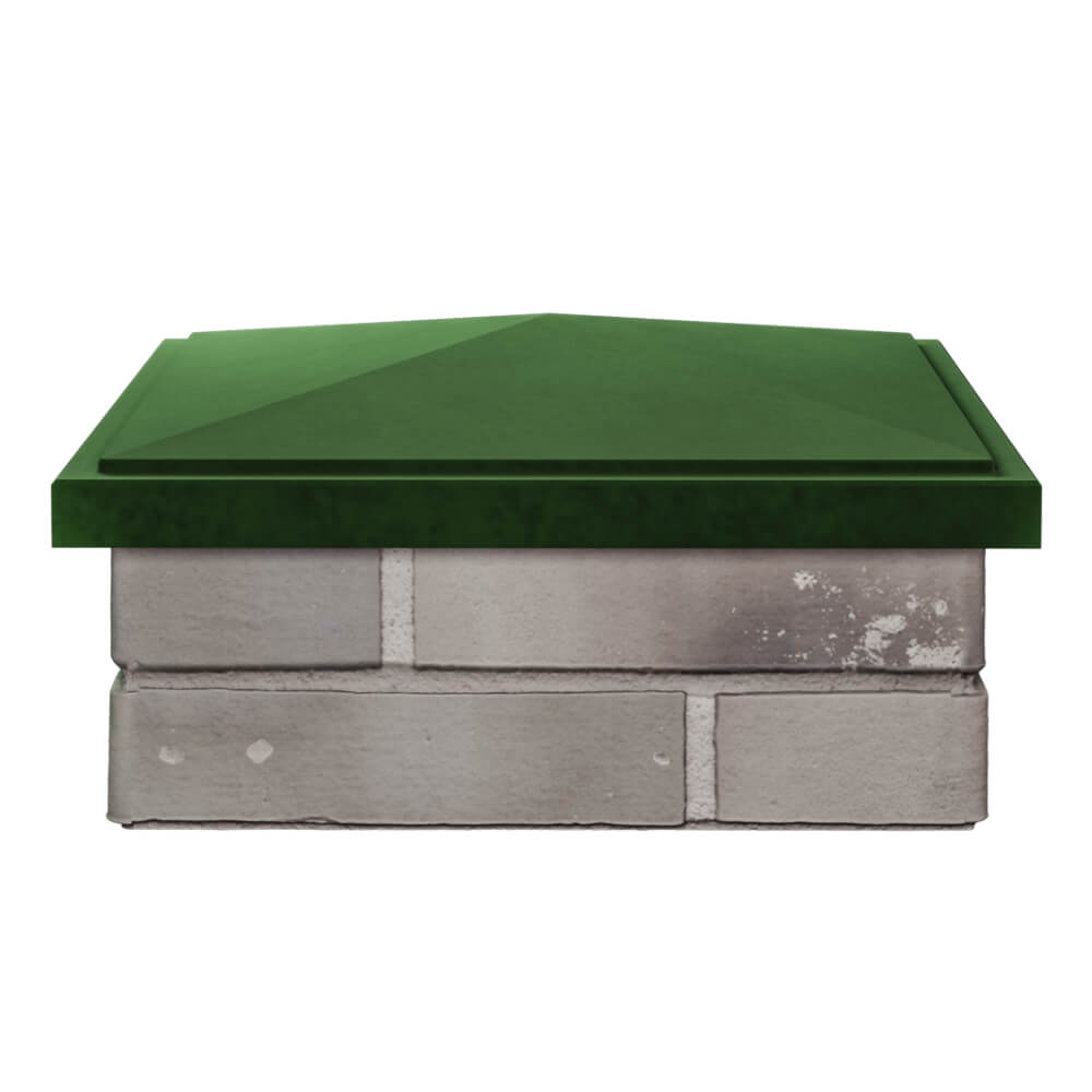 Колпак Zking БонаМоно Зеленый на столб 1.5х1.5 кирпича (385х385, 400х400мм) Саяногорск фото