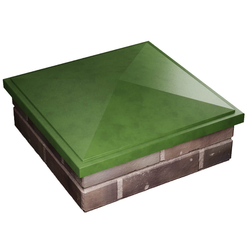 Колпак Zking БонаМоно Зеленый на столб 2х2 кирпича (515х515, 530х530мм) в Саяногорске фото