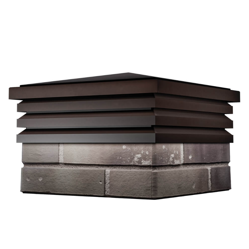 Колпак Zking Бона ХайТек Коричневый на столб 1.5х1.5 кирпича (385х385мм) в Саяногорске фото