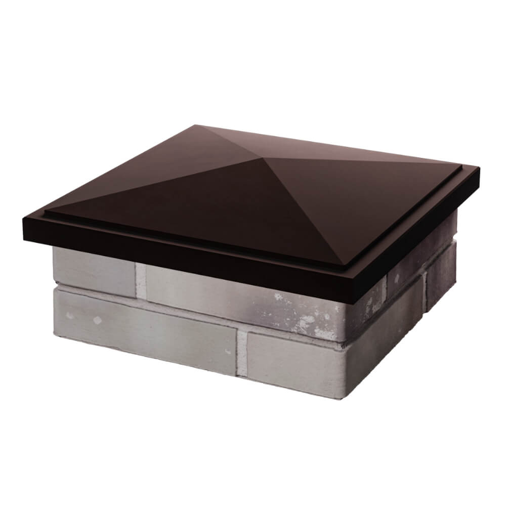 Колпак Zking БонаМоно Коричневый на столб 1.5х1.5 кирпича (385х385, 400х400мм) в Саяногорске фото