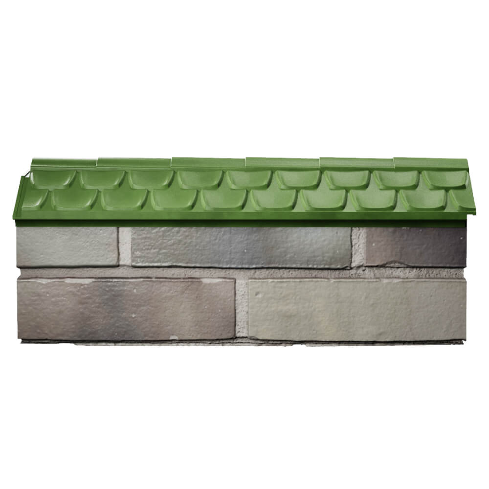 Парапет Zking Эльбрус Зеленый с посадкой на 0.5 кирпича (130мм) в Саяногорске фото