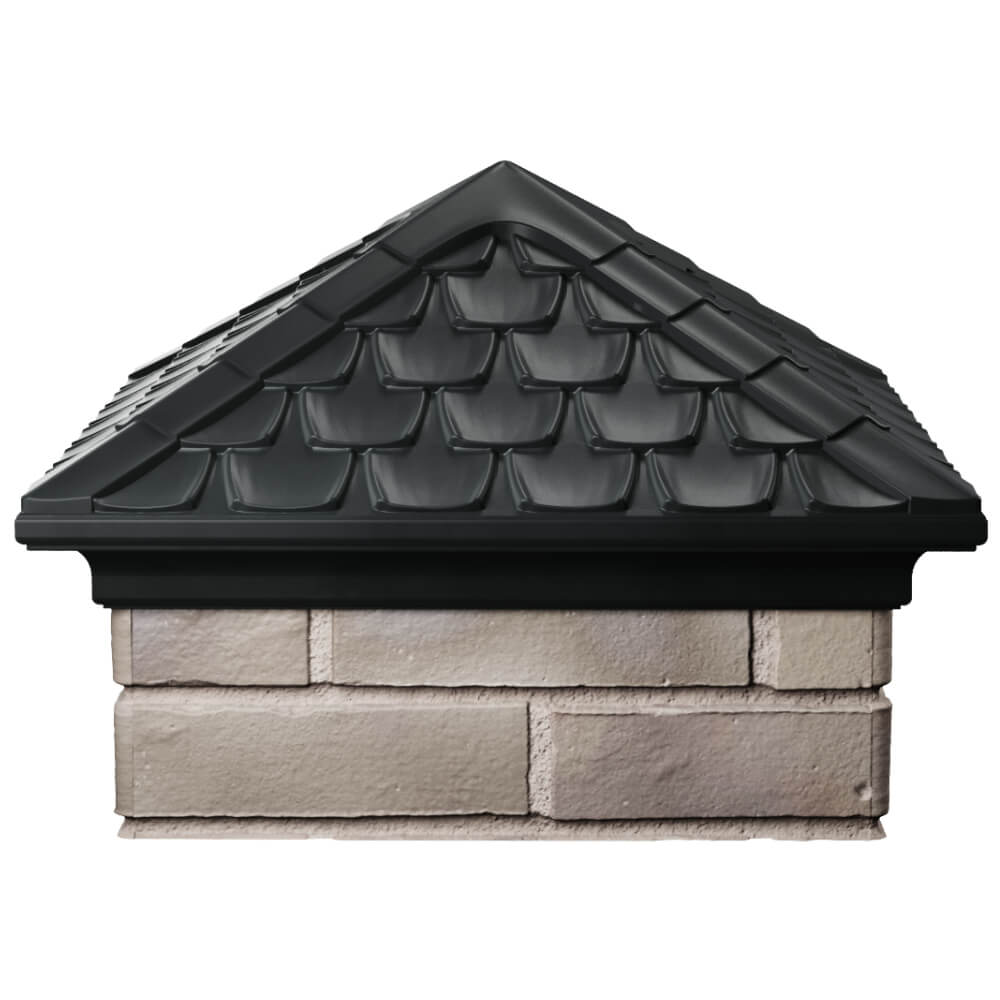 Колпак Zking Эльбрус Черный на столб 1.5х1.5 кирпича (385х385мм) Саяногорск фото