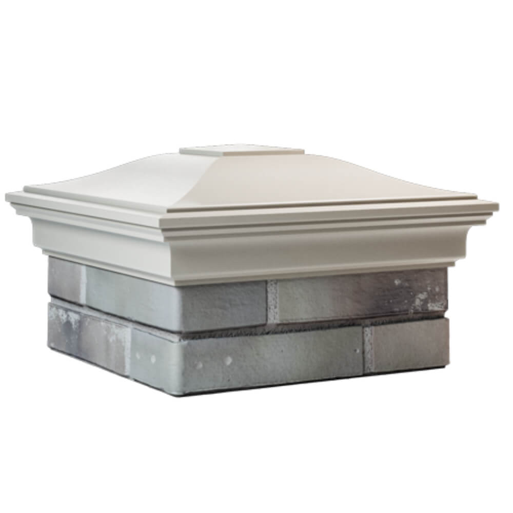 Колпак Zking Монблан Бежевый на столб 1.5х1.5 кирпича (385х385мм) в Саяногорске фото