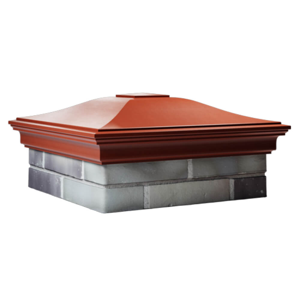 Колпак Zking Монблан Красный на столб 2х2 кирпича (515х515мм) в Саяногорске фото