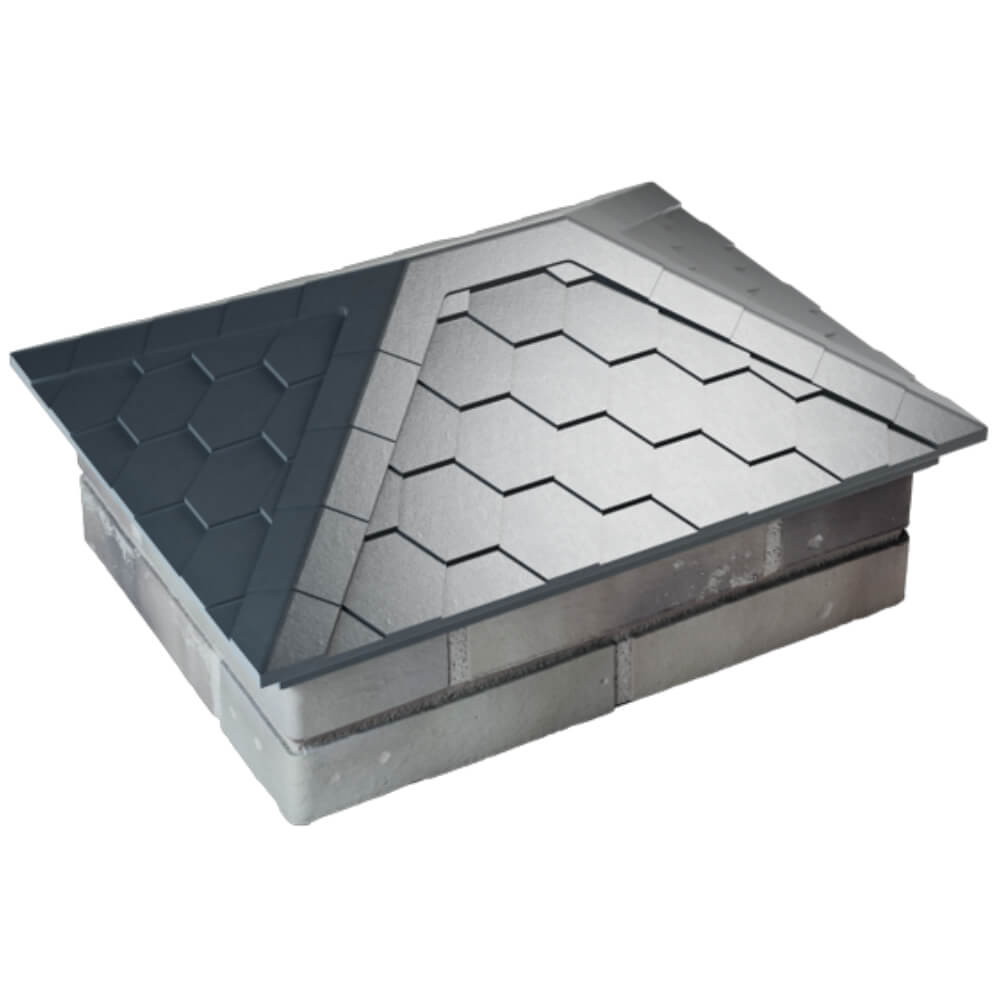 Колпак Zking Эверест Серый на столб 2х1.5 кирпича (520х390мм) Саяногорск фото