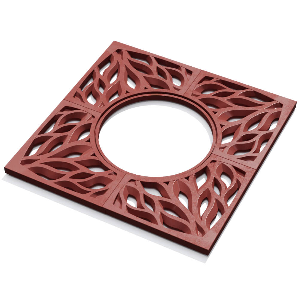 Приствольная решетка для дерева ZKING CRUST 1.2х1.2м Красная в Саяногорске фото