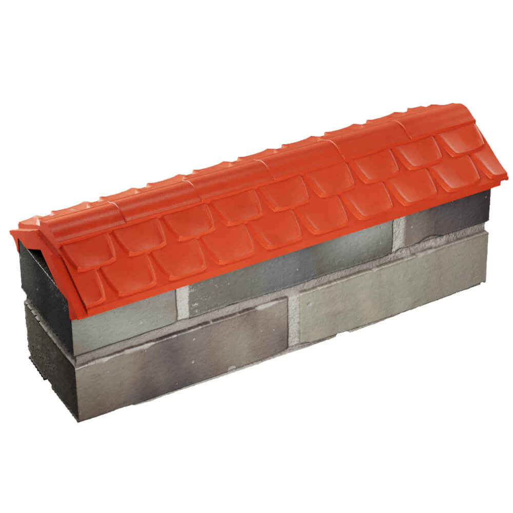 Парапет Zking Эльбрус Красный с посадкой на 0.5 кирпича (130мм) в Саяногорске фото