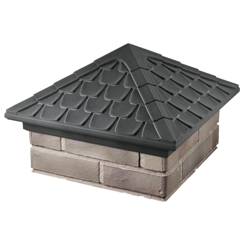 Колпак Zking Эльбрус Серый на столб 1.5х1.5 кирпича (385х385мм) в Саяногорске фото