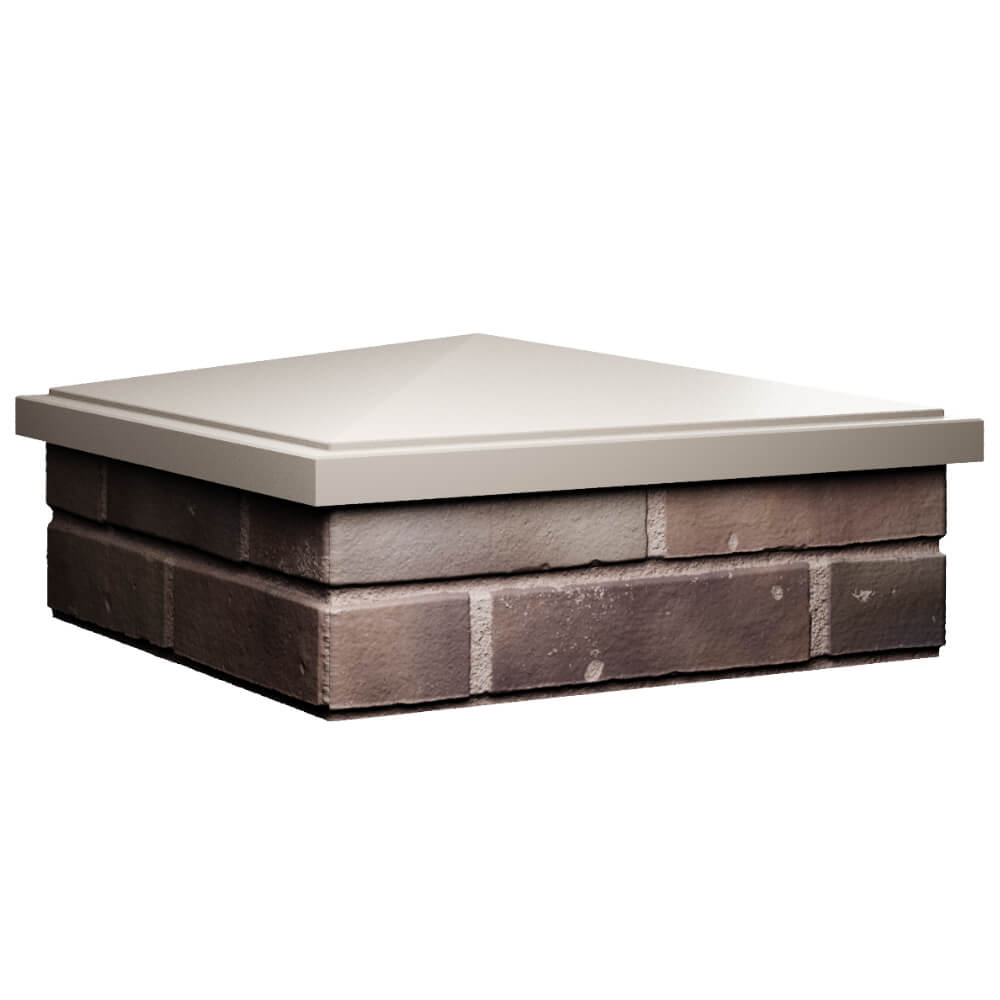 Колпак Zking БонаМоно Бежевый на столб 2х2 кирпича (515х515, 530х530мм) в Саяногорске фото