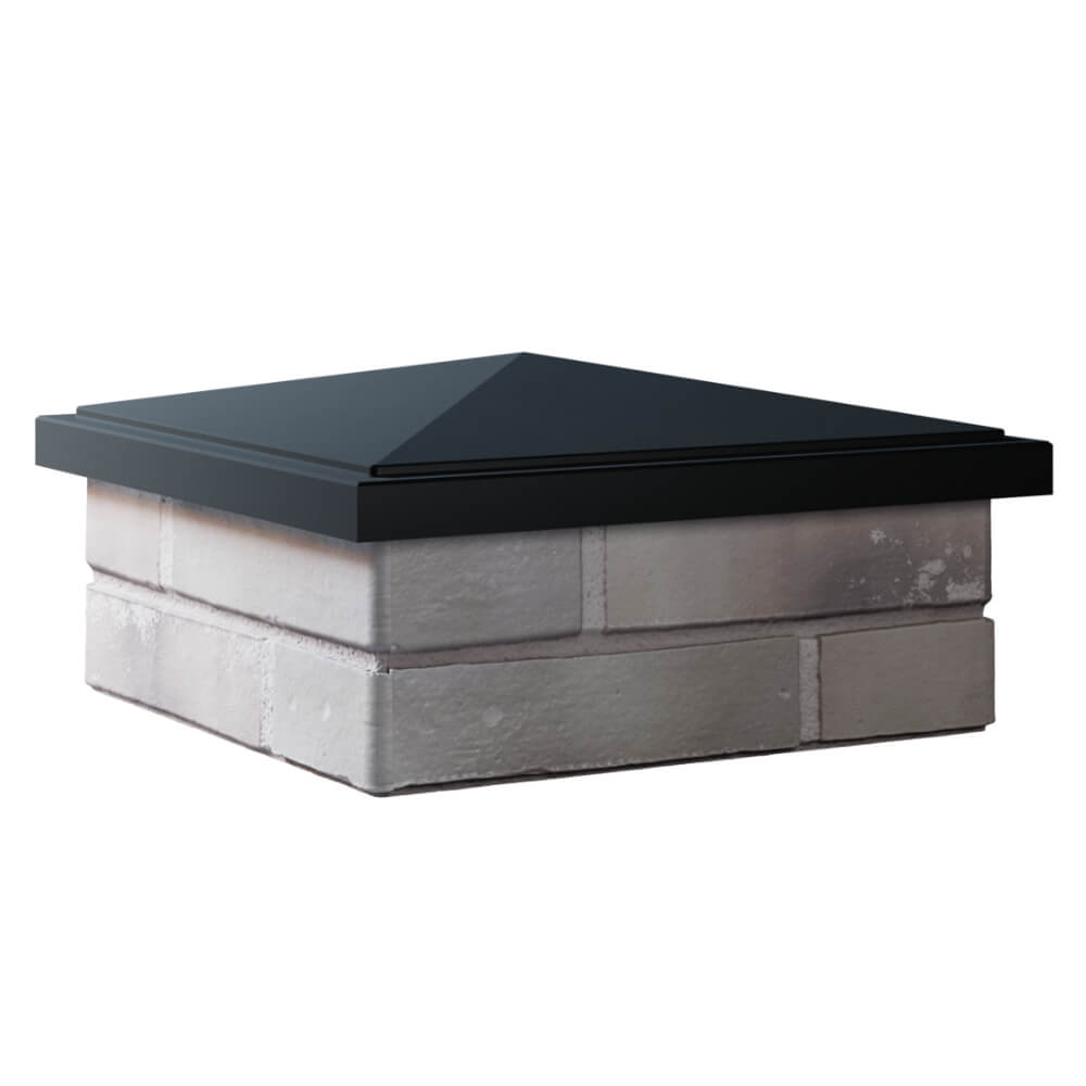 Колпак Zking БонаМоно Черный на столб 1.5х1.5 кирпича (385х385, 400х400мм) в Саяногорске фото