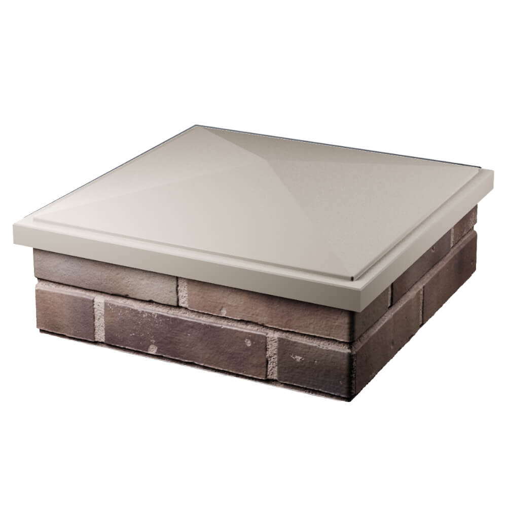 Колпак Zking БонаМоно Бежевый на столб 2х2 кирпича (515х515, 530х530мм) в Саяногорске фото