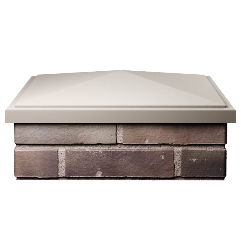 Колпак Zking БонаМоно Бежевый на столб 2х2 кирпича (515х515, 530х530мм) Саяногорск фото