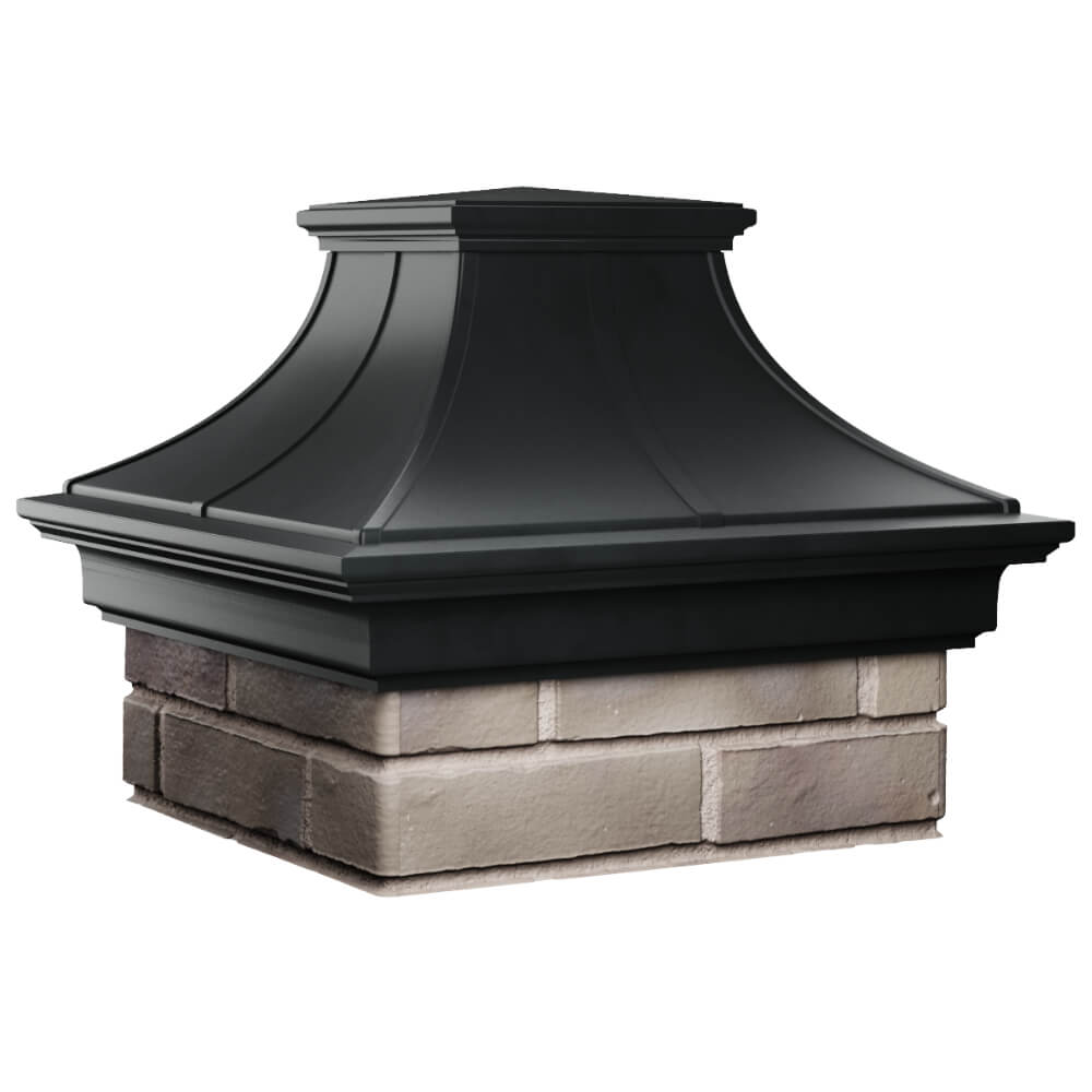 Колпак Zking Монблан Премиум Черный на столб 1.5х1.5 кирпича (385х385мм) в Саяногорске фото