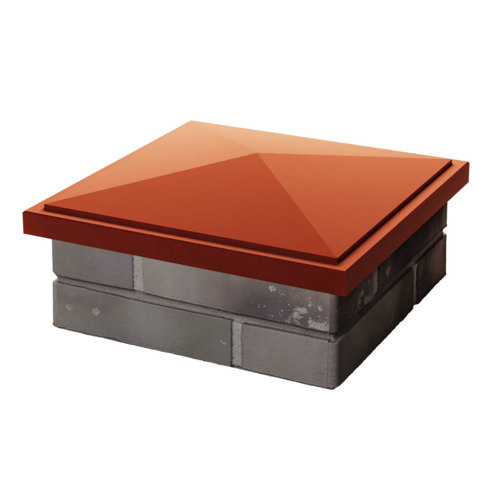 Колпак Zking БонаМоно Красный на столб 1.5х1.5 кирпича (385х385, 400х400мм) в Саяногорске фото