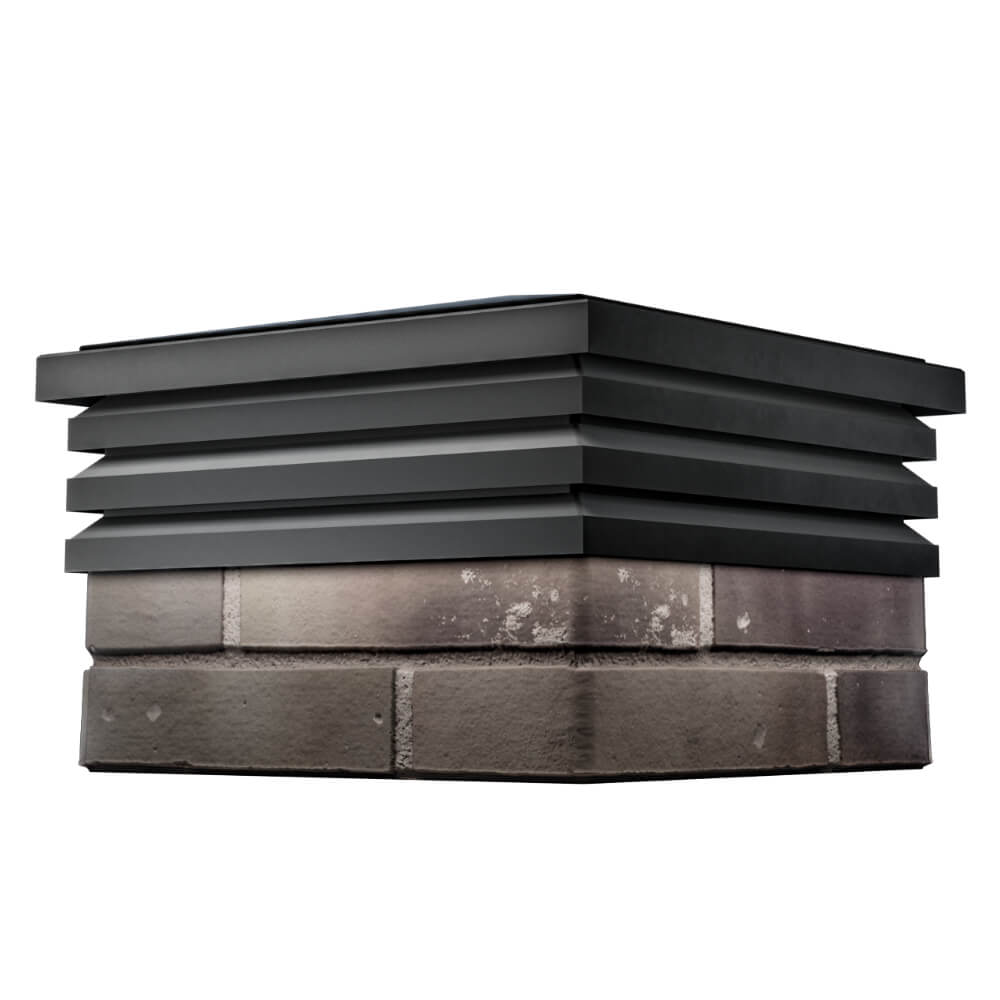 Колпак Zking Бона ХайТек Черный на столб 1.5х1.5 кирпича (385х385мм) в Саяногорске фото