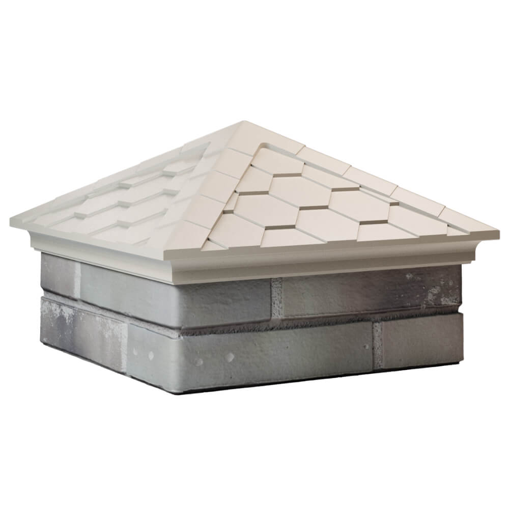 Колпак Zking Эверест Бежевый на столб 1.5х1.5 кирпича (390х390мм) в Саяногорске фото