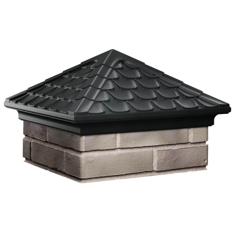 Колпак Zking Эльбрус Черный на столб 1.5х1.5 кирпича (385х385мм) в Саяногорске фото