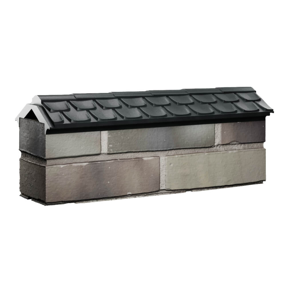 Парапет Zking Эльбрус Черный с посадкой на 0.5 кирпича (130мм) Саяногорск фото