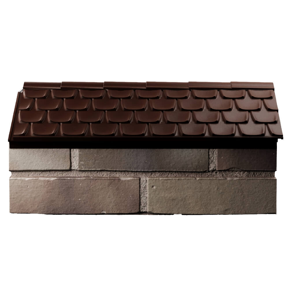 Парапет Zking Эльбрус Коричневый с посадкой на 1 кирпич (255мм) в Саяногорске фото