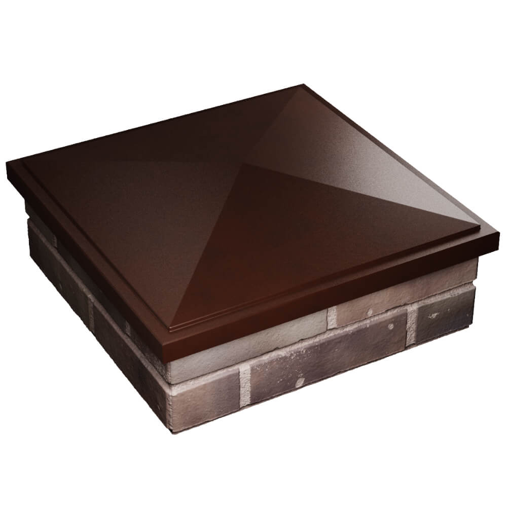 Колпак Zking БонаМоно Коричневый на столб 2х2 кирпича (515х515, 530х530мм) в Саяногорске фото