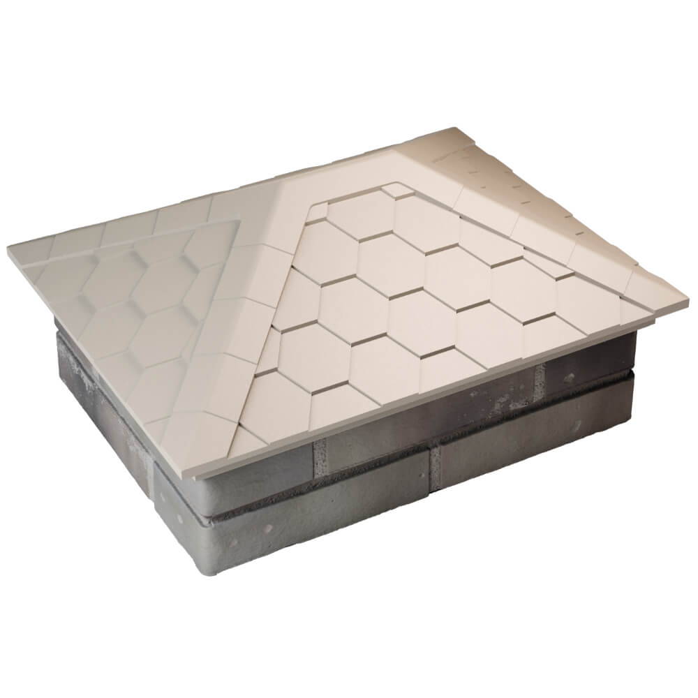 Колпак Zking Эверест Бежевый на столб 2х1.5 кирпича (520х390мм) Саяногорск фото