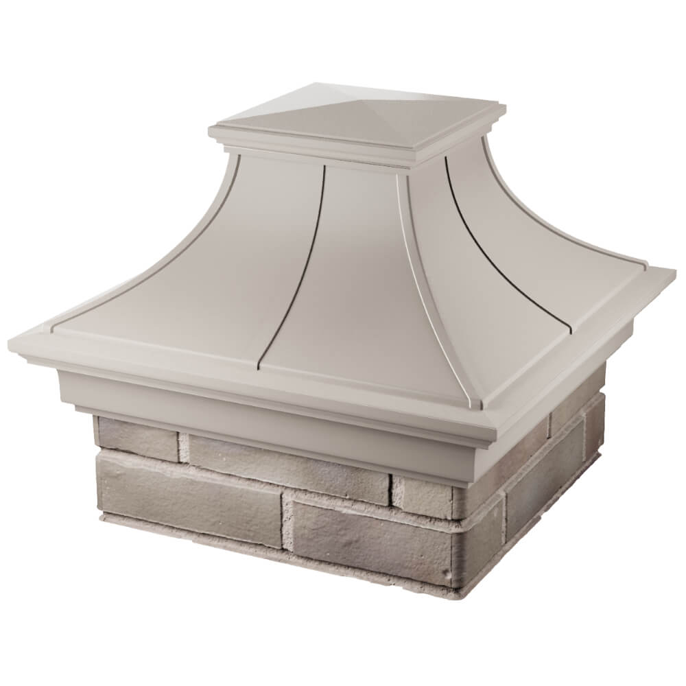 Колпак Zking Монблан Премиум Бежевый на столб 1.5х1.5 кирпича (385х385мм) в Саяногорске фото