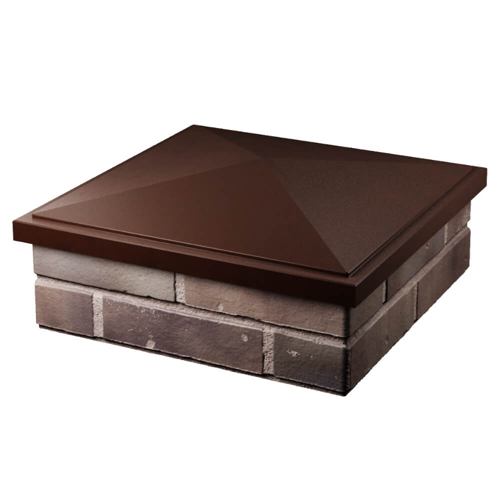 Колпак Zking БонаМоно Коричневый на столб 2х2 кирпича (515х515, 530х530мм) в Саяногорске фото