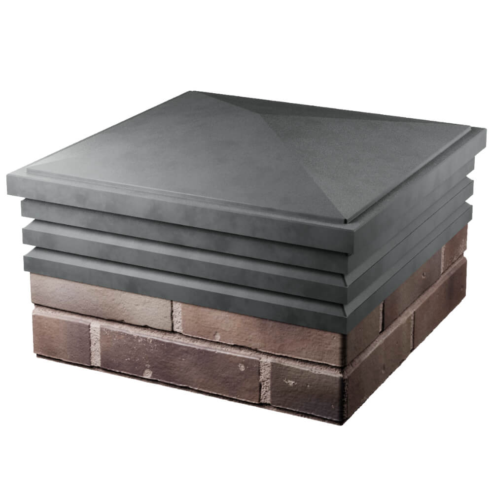 Колпак Zking Бона ХайТек Серый на столб 2х2 кирпича (513х513мм) в Саяногорске фото