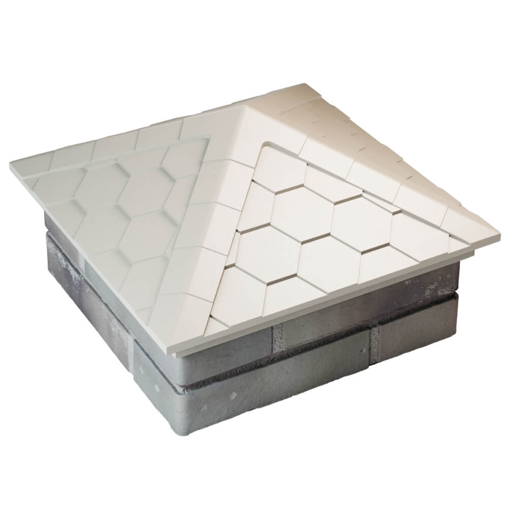 Колпак Zking Эверест Бежевый на столб 1.5х1.5 кирпича (390х390мм) в Саяногорске фото