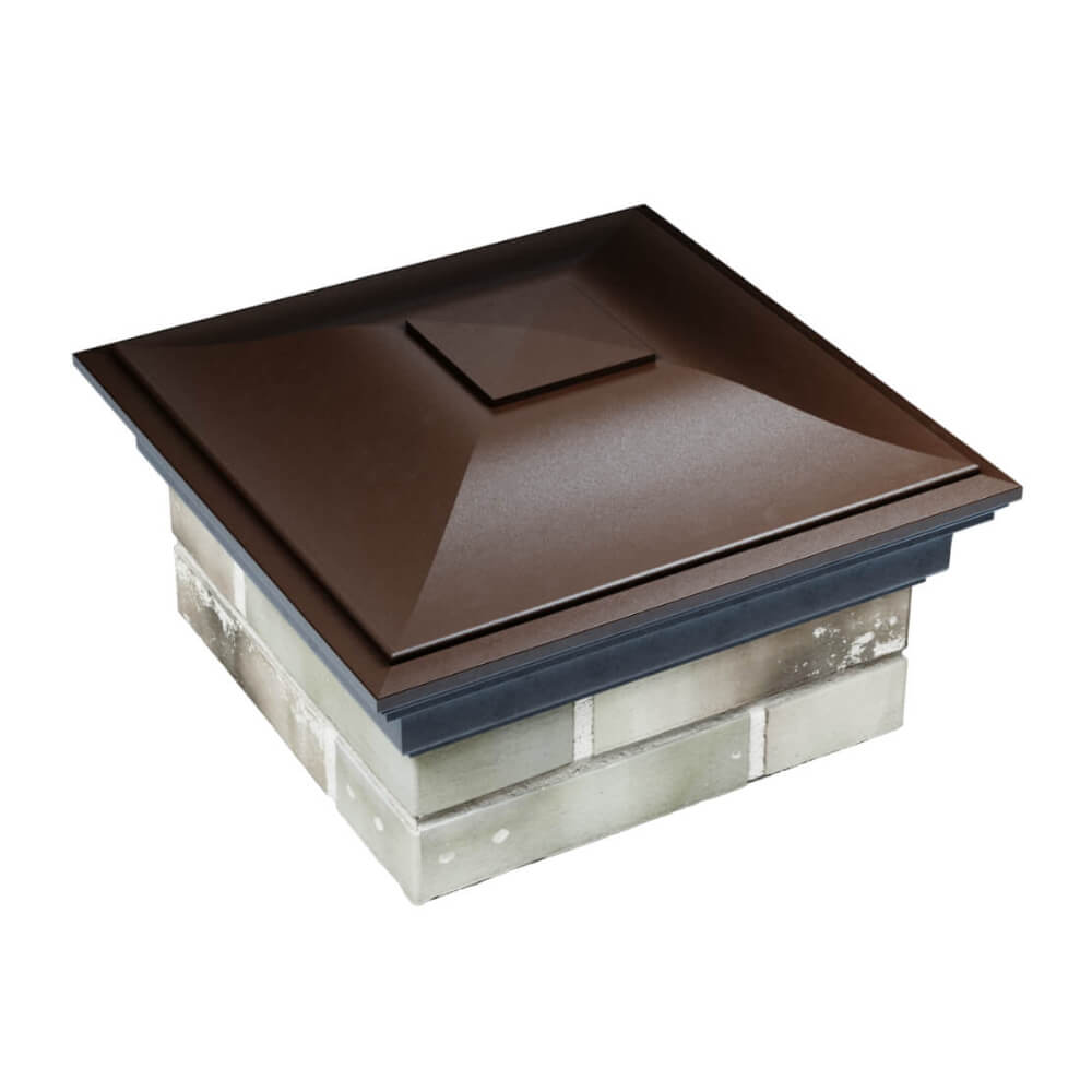 Колпак Zking Монблан Коричневый на столб 1.5х1.5 еврокирпича 0.7НФ (355х355мм) в Саяногорске фото