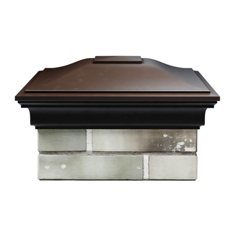 Колпак Zking Монблан Коричневый на столб 1.5х1.5 еврокирпича 0.7НФ (355х355мм) Саяногорск фото