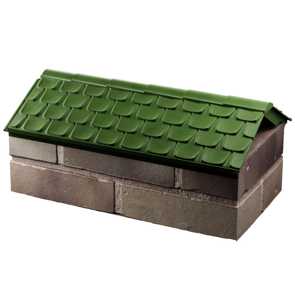 Парапет Zking Эльбрус Зеленый с посадкой на 1 кирпич (255мм) в Саяногорске фото