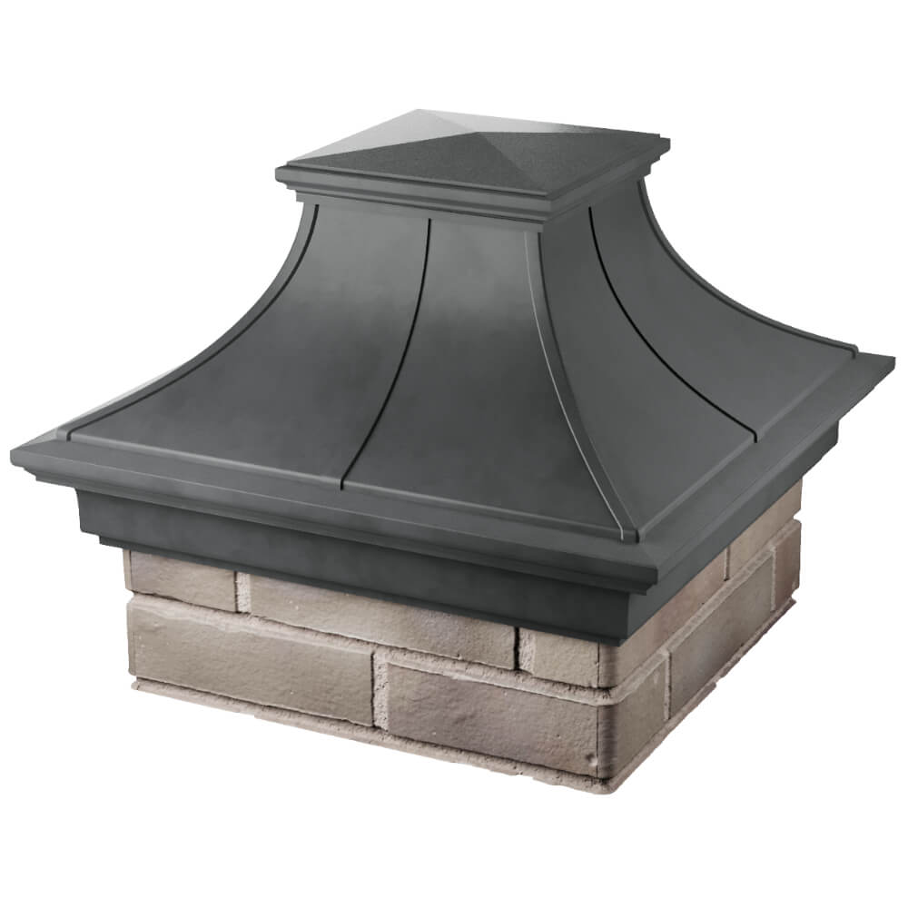 Колпак Zking Монблан Премиум Серый на столб 1.5х1.5 кирпича (385х385мм) в Саяногорске фото
