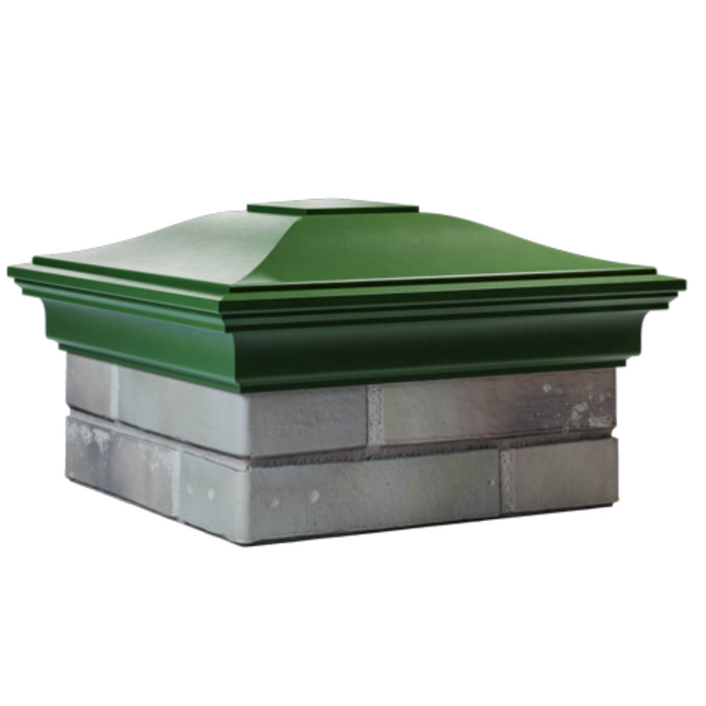 Колпак Zking Монблан Зеленый на столб 1.5х1.5 кирпича (385х385мм) в Саяногорске фото