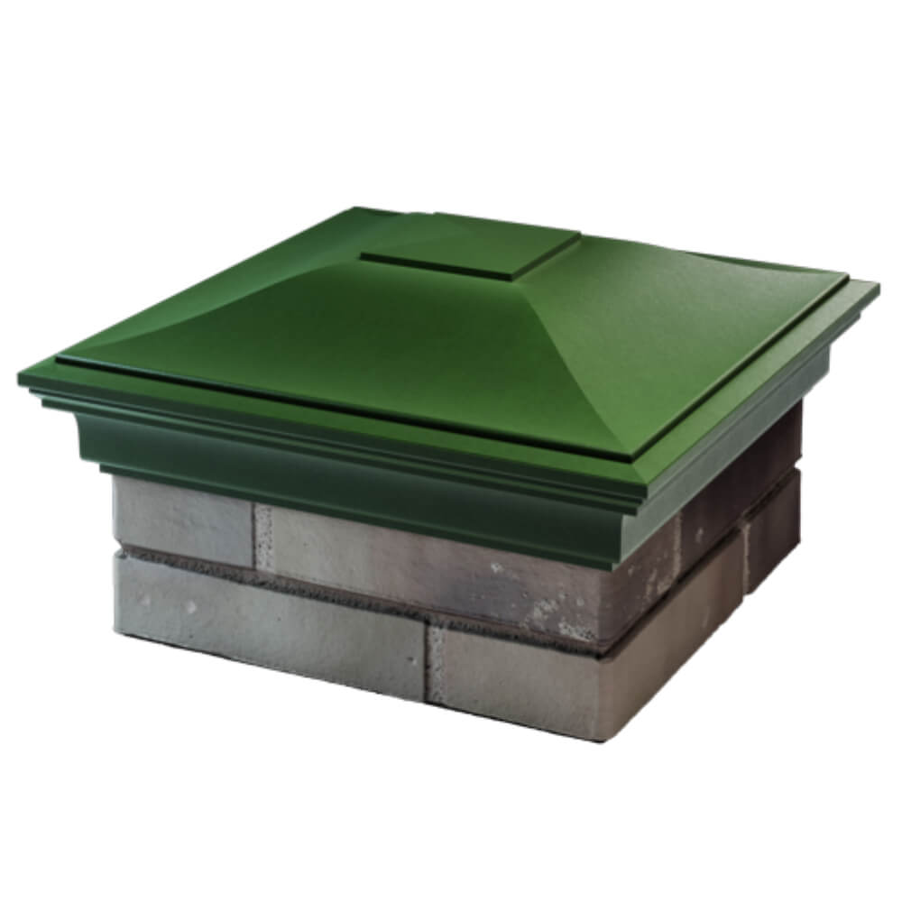 Колпак Zking Монблан Зеленый на столб 1.5х1.5 кирпича (385х385мм) в Саяногорске фото