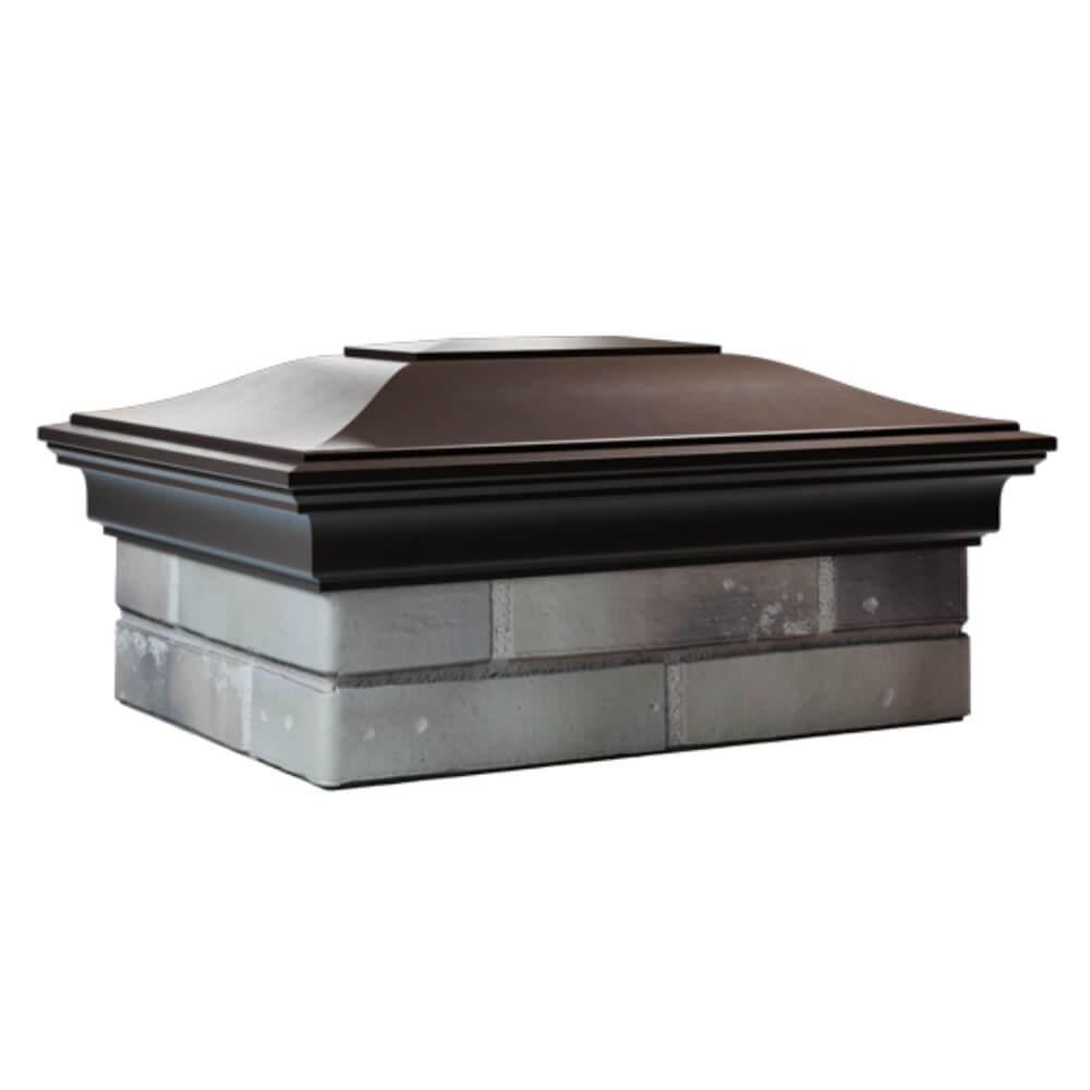 Колпак Zking Монблан Коричневый на столб 2х1.5 кирпича (515х385мм) в Саяногорске фото