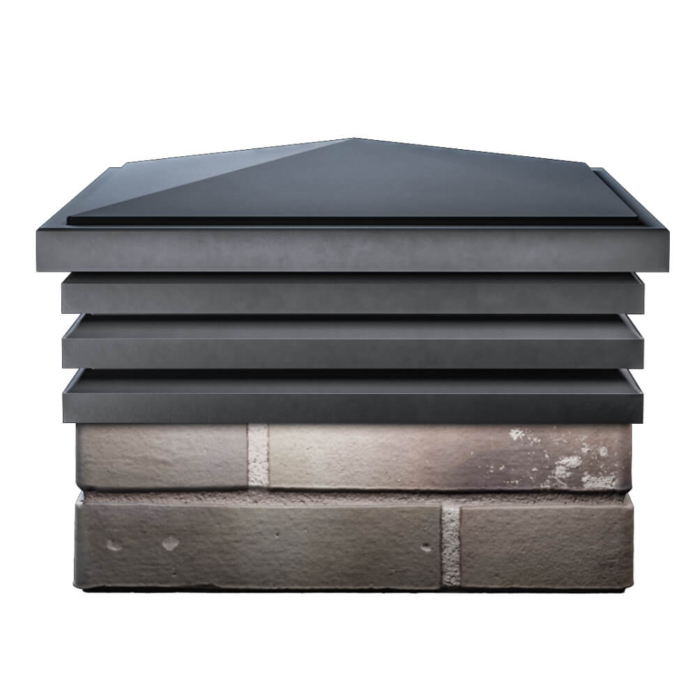 Колпак Zking Бона ХайТек Серый на столб 1.5х1.5 кирпича (385х385мм) Саяногорск фото