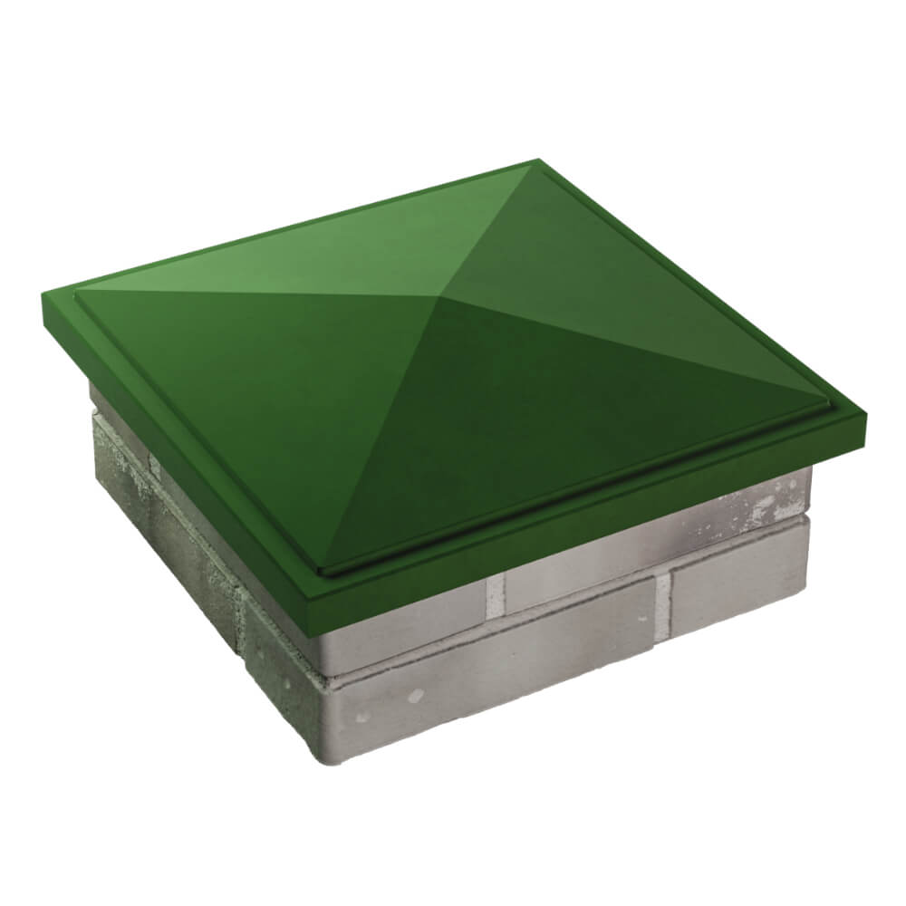 Колпак Zking БонаМоно Зеленый на столб 1.5х1.5 кирпича (385х385, 400х400мм) в Саяногорске фото