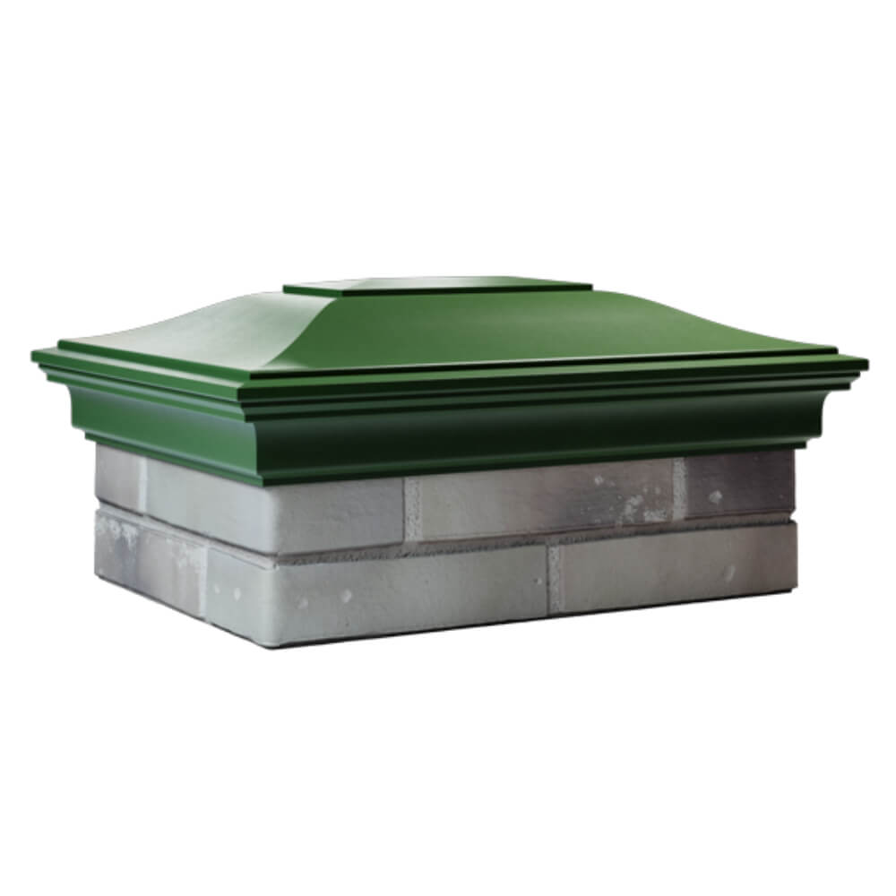 Колпак Zking Монблан Зеленый на столб 2х1.5 кирпича (515х385мм) в Саяногорске фото