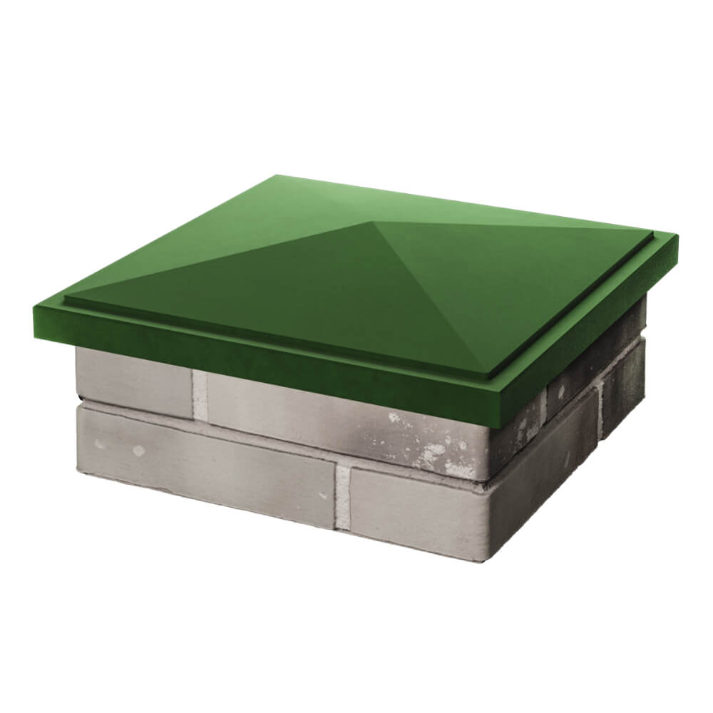 Колпак Zking БонаМоно Зеленый на столб 1.5х1.5 кирпича (385х385, 400х400мм) в Саяногорске фото