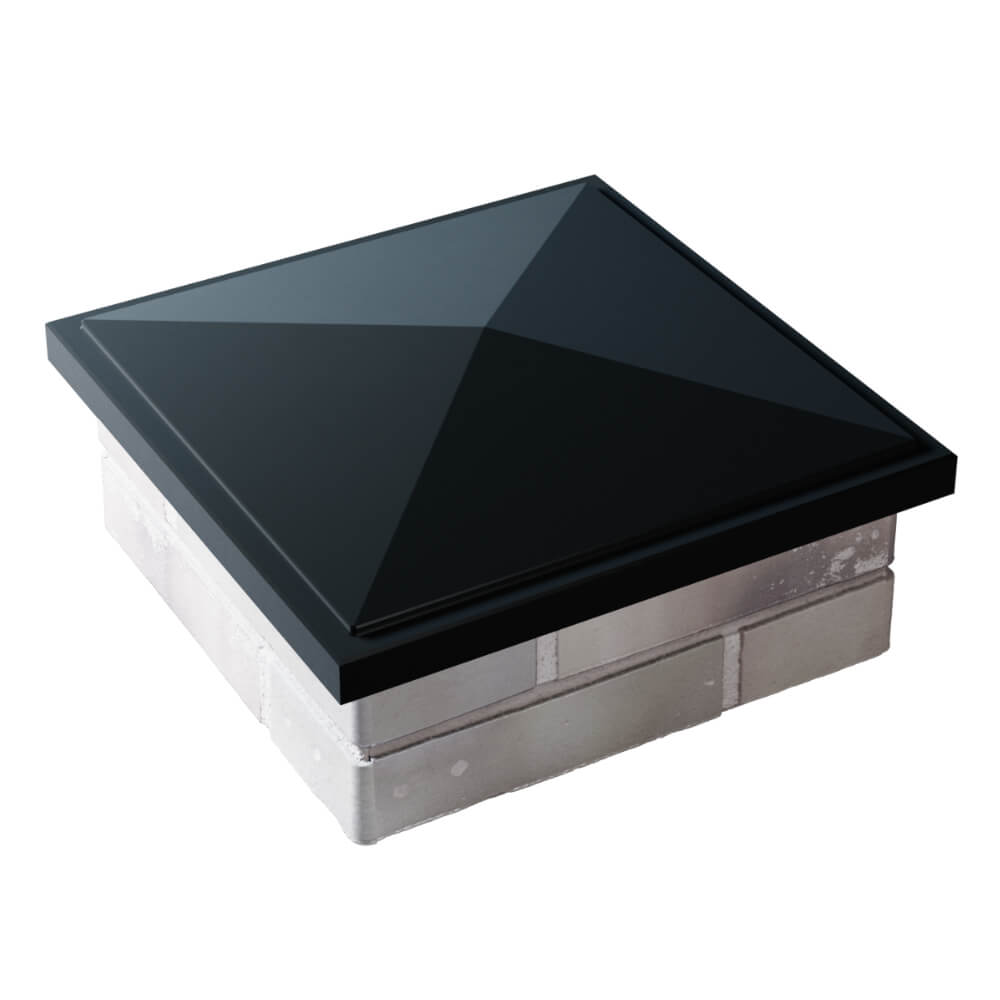 Колпак Zking БонаМоно Черный на столб 1.5х1.5 кирпича (385х385, 400х400мм) в Саяногорске фото