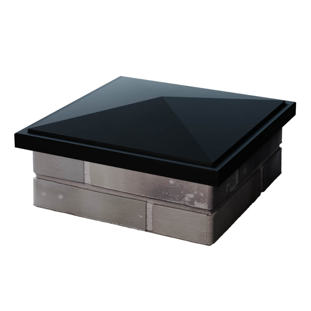 Колпак Zking БонаМоно Черный на столб 1.5х1.5 кирпича (385х385, 400х400мм) в Саяногорске фото